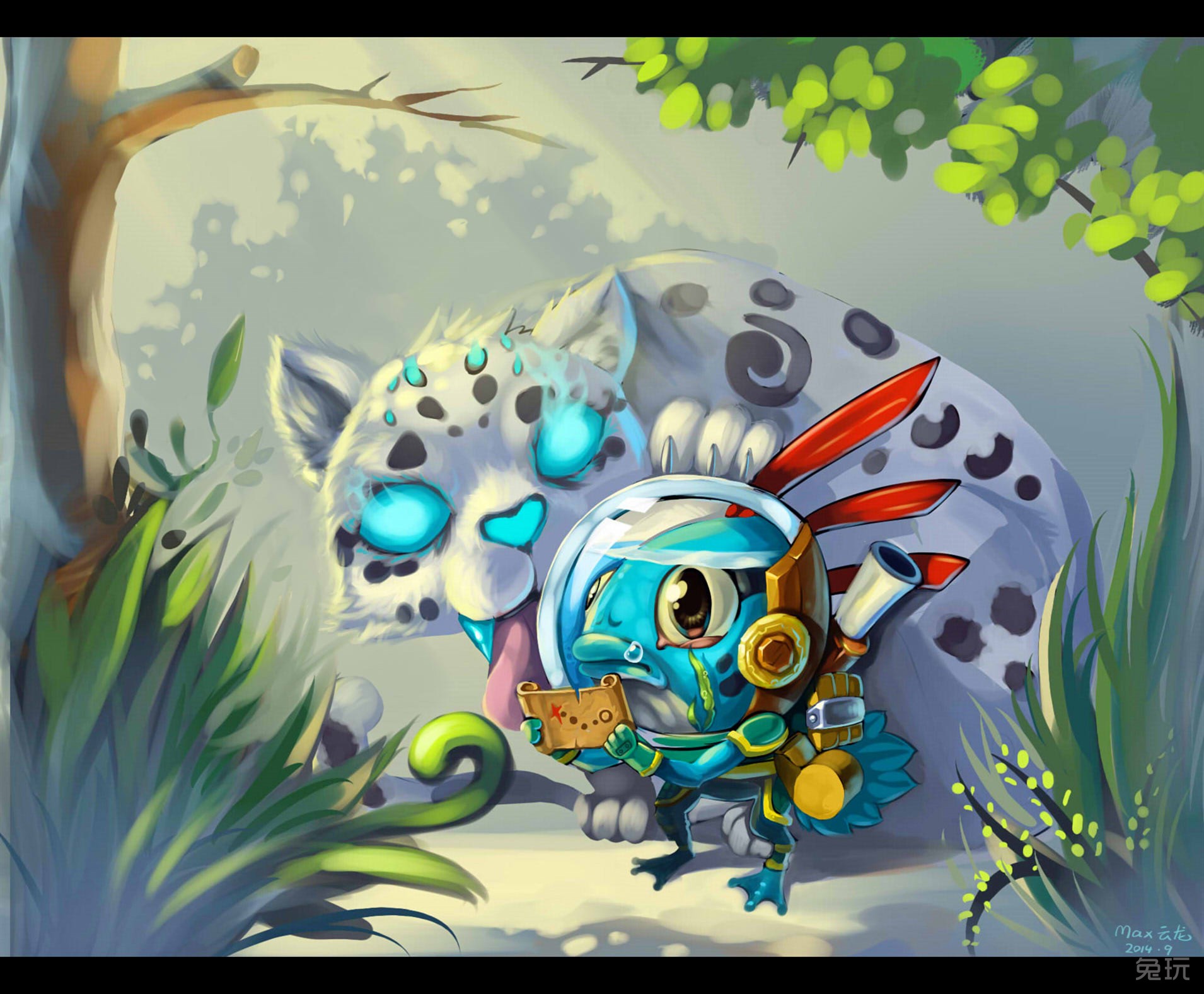 魔兽玩家绘画:小鱼人猎人 洛卡纳哈我们走